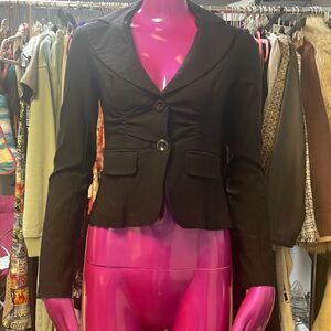 BCX ruched fitted blazer